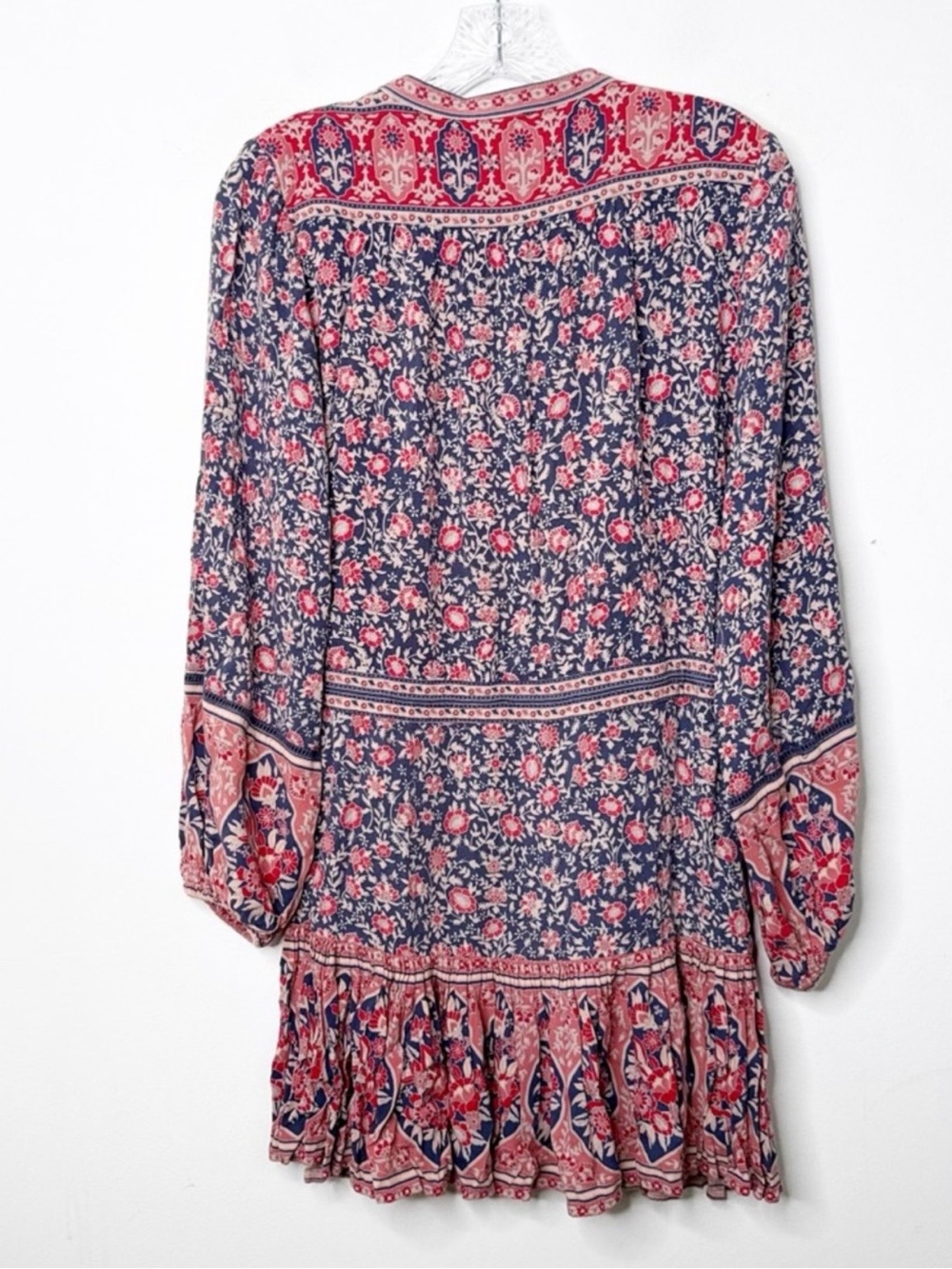 SPELL & THE‎ GYPSY COLLECTIVE Floral Print Boho Tie-Waist Mini Dress Sz. XS - Picture 6 of 6